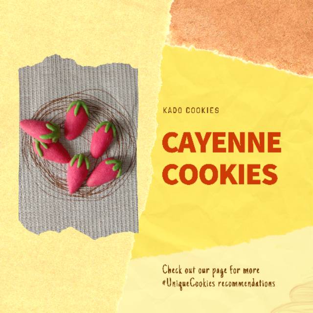 

Chilli/cayenne cookies (kue kering bentuk cabe)