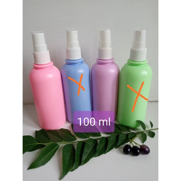 Botol spray 100ml warna warni .putih dan bening harga promo.