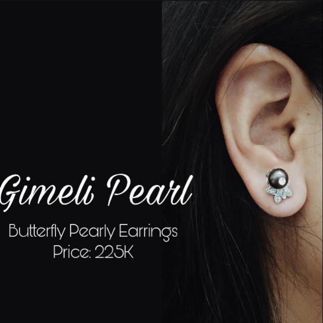 Butterfly pearly aerrjngs anting suweng mutiara
