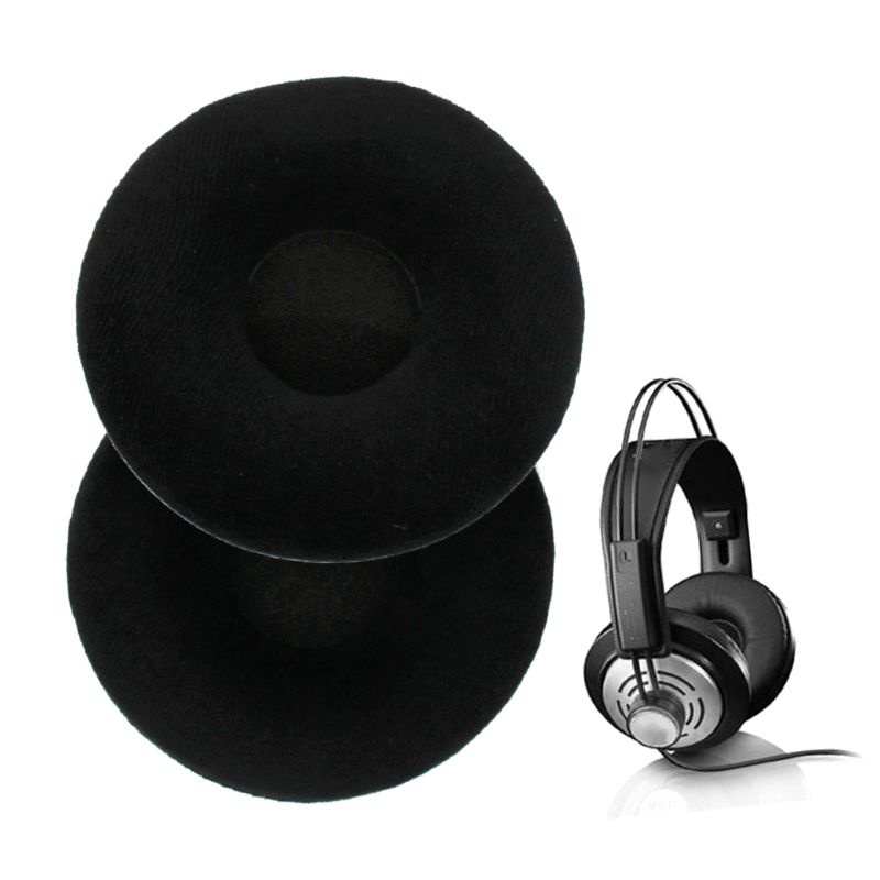 Cre 2PCS Bantalan Earpad Pengganti Bahan Flanel Lembut Untuk Headset AKG K121 K121S K141 MKII K142HD