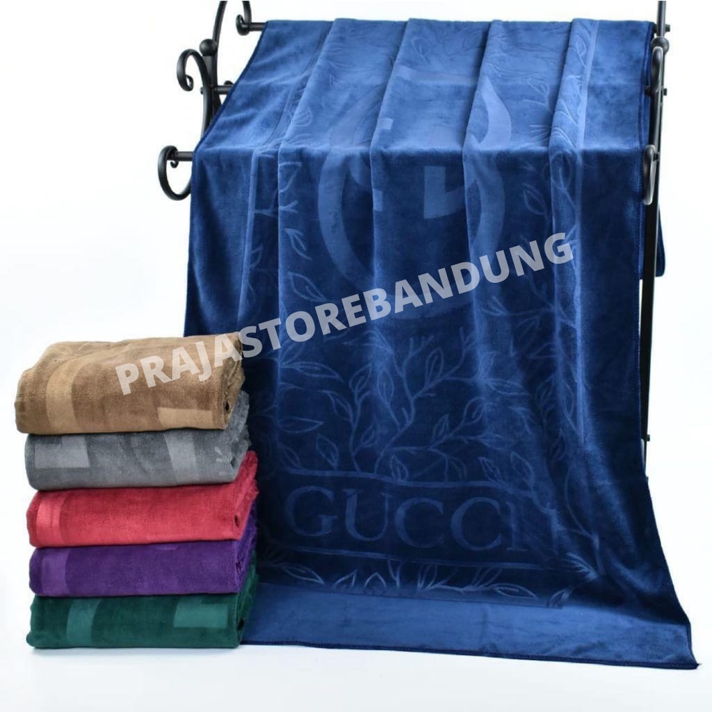 HANDUK MANDI MICROFIBER DEWASA JUMBO 70X140 TEBAL LEMBUT MURAH (GUCCI)