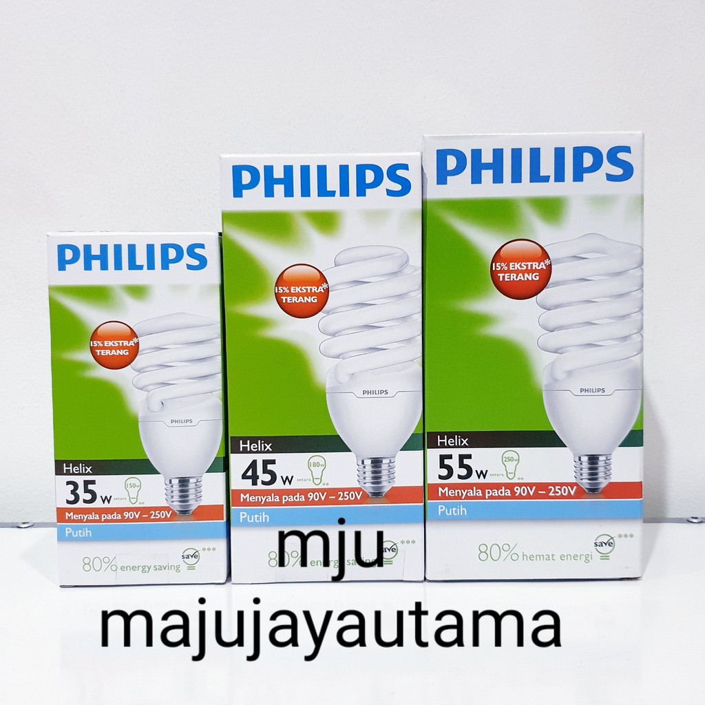 Lampu philips helix tornado 35 watt, 45 watt, 55 watt putih