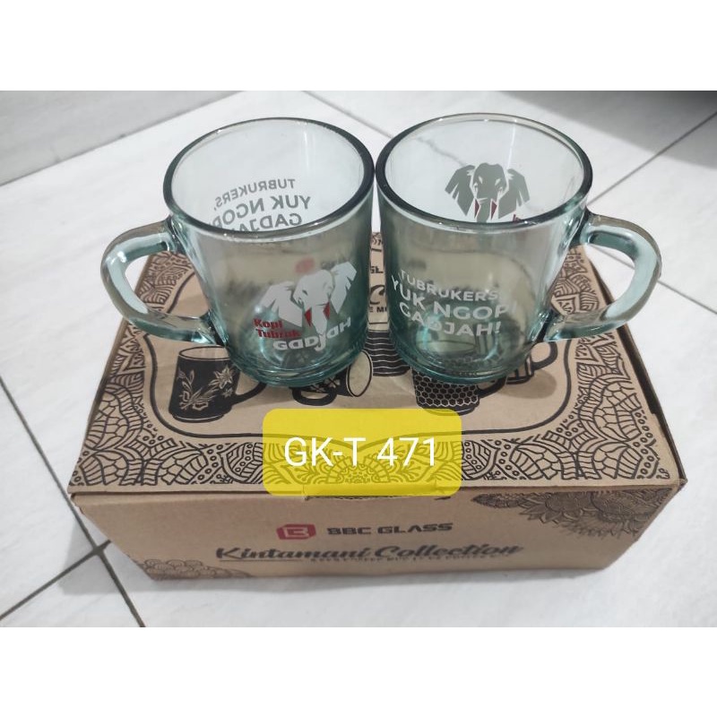 Gelas Kopi Gadjah GK-T471 (1 Lusin = 12pcs) Gojek Only