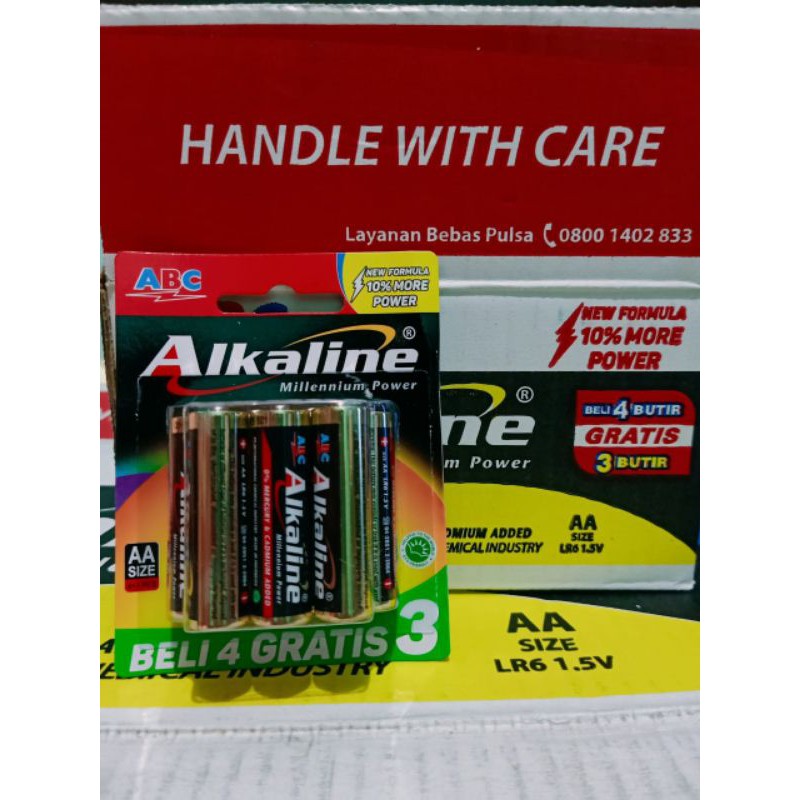 Batre ABC Alkaline AA isi 7 pcs A2 / baterai / battery / batre