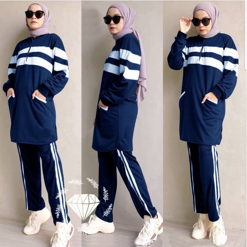 SET CELANA BASICLINE, BABYTERRY, GAMIS HIJAB MUSLIM, SETELAN