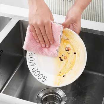 Kain Lap Piring Microfiber / Kain Lap Anti Minyak / Kain Lap Dapur / Kain Lap Serbaguna