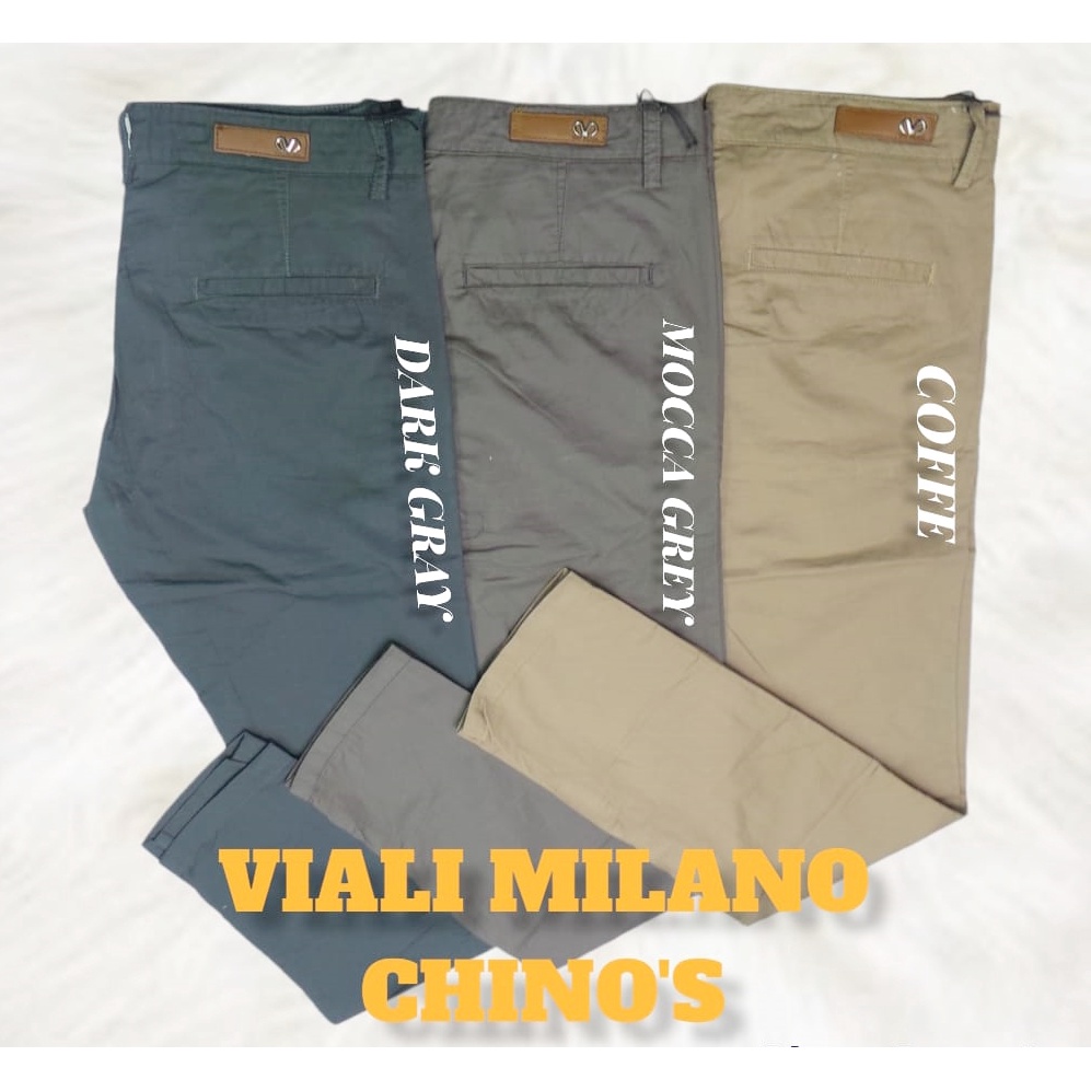 Viali Milano Celana Panjang Pria Casual Chinos