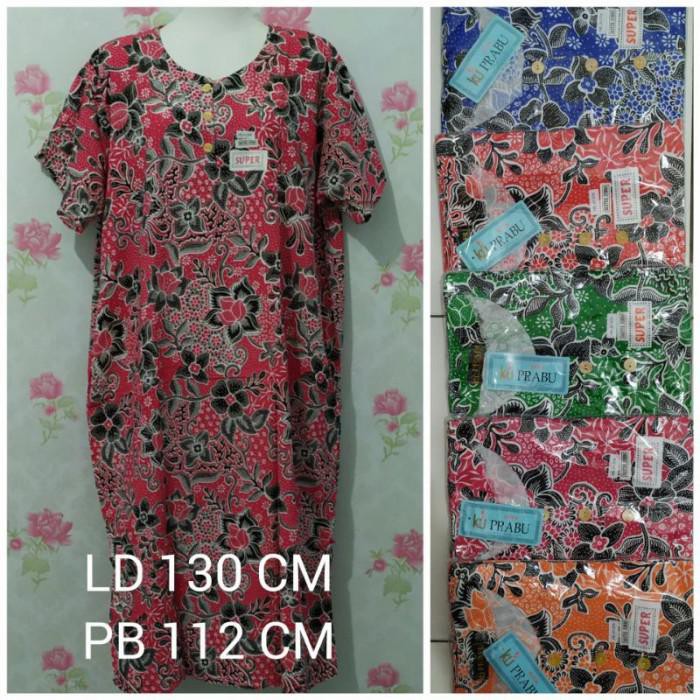 DASTER JUMBO BATIK KENCANA UNGU PRABU HITAM