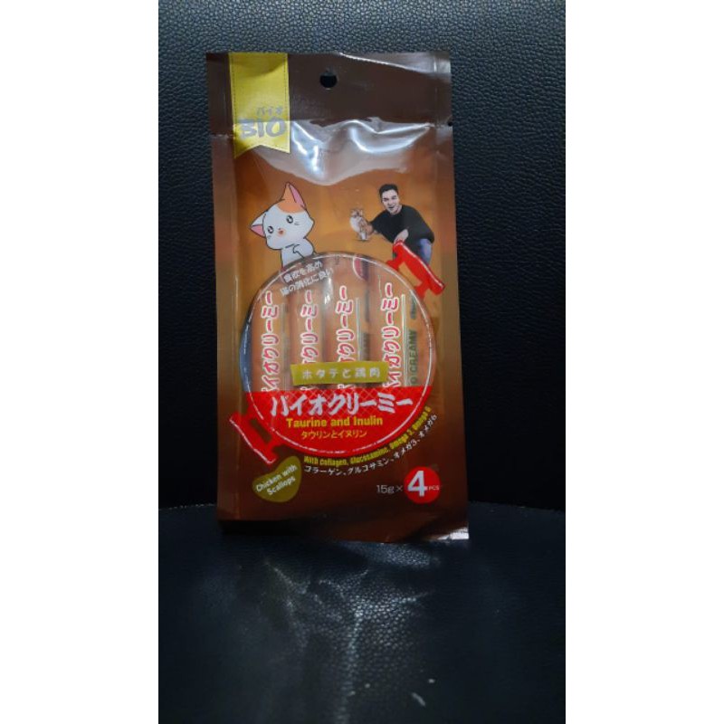 1 PACK BIO CREAMY TREATS MAKANAN KUCING CAT FOOD