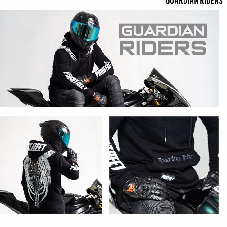 Langsung Atc HOODIE PROSTREET GUARDIAN RIDERS BLACK NEW / HOODIE PRIA PROSTREET GUARDIAN ANGEL / JAK