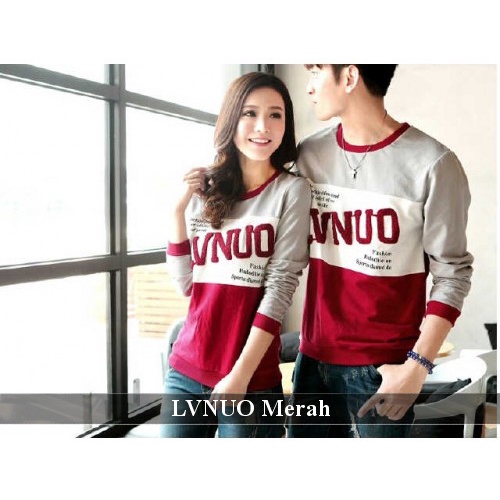 atasan sweater kapel bagus Kaos kapelan  HITS murah lengan panjang couple kembar pasangan LP LVNUO
