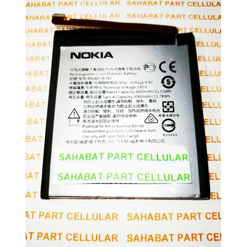 BATERAI BATERE BATTERY NOKIA 5.1 PLUS NOKIA X5 X5.1 PLUS HE345 HE 345 TA1105 ORIGINAL