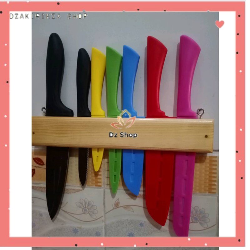 Rak kayu tempat pisau gantung Rak pisau dinding serbaguna