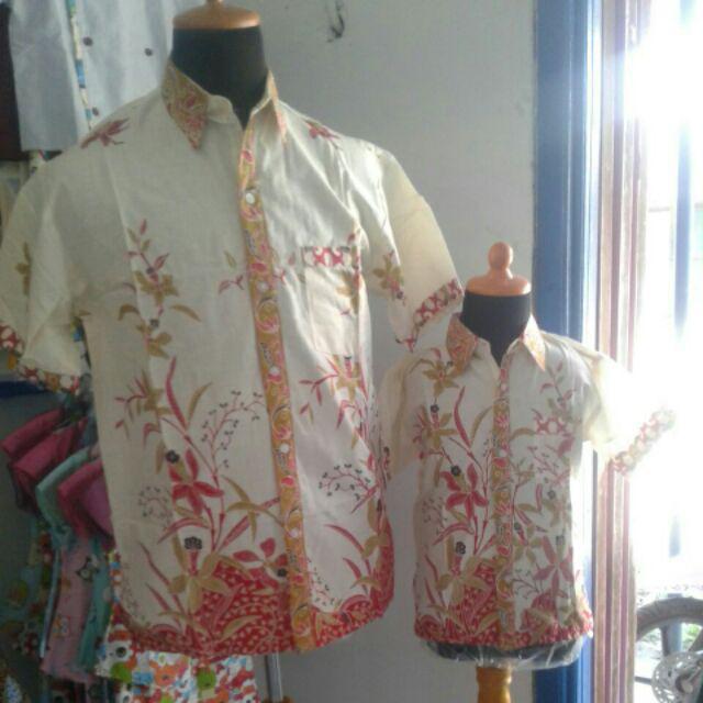 414 Merah Couple Kemeja Batik,anak 2 - 4 Thn/ 5 - 12 Thn /dewaaa M - Xl
