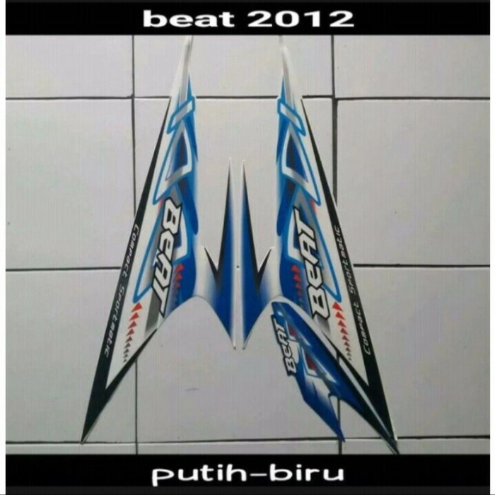 STRIPING HONDA BEAT KARBU 2012 PUTIH BIRU