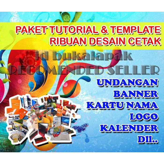 PAKET TUTORIAL DESAIN CETAK PLUS TEMPLATE TERLENGKAP