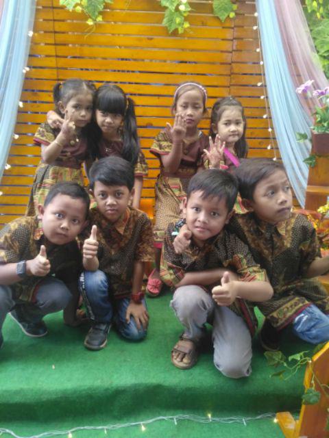 Qnunbatik Couple/sarimbit Batik Anak Dress/kemeja Agatha