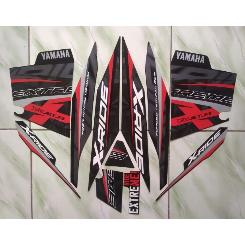 sticker motor x ride  2016 striping motor x ride scootlet skotlite lis body