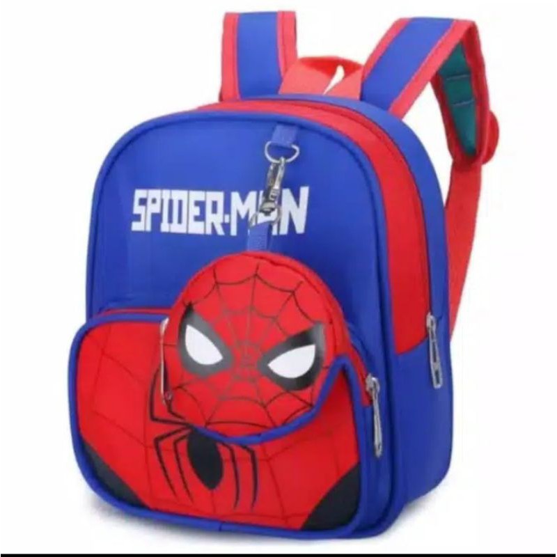 Tas Sekolah Anak laki laki Motif  Spiderman  Ransel Karakter