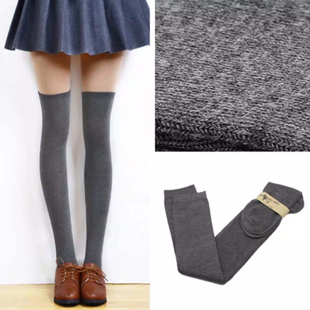 KT-02 overknee socks / KAOS KAKI sepaha warna hitam / putih