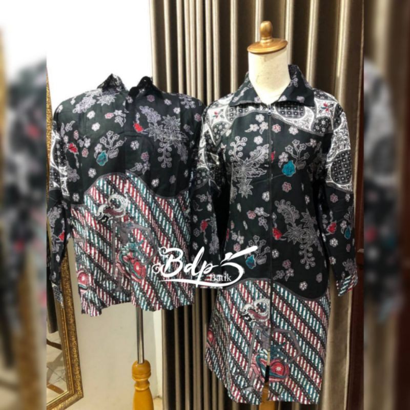 BAJU BATIK COUPLE COUPEL TUNIK KEMEJA SARIMBIT PASANGAN KAPELAN SERAGAM KERJA KAPEL PREMIUM TERBARU