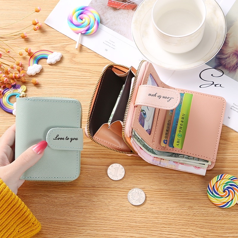 (GDK) COD Dompet Lipat Wanita Resleting Fashion Wanita Import ️️818 fashion korea murah real pict-#2 HIJAU