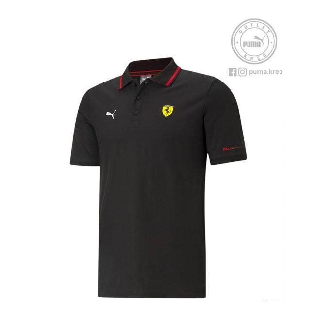 KAOS POLO SHIRT PRIA POLO PUMA FERRARI RACE MENS SHIRT BLACK ORIGINAL ORIGINAL