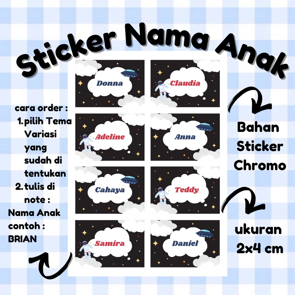 

Stiker Nama Anak custom