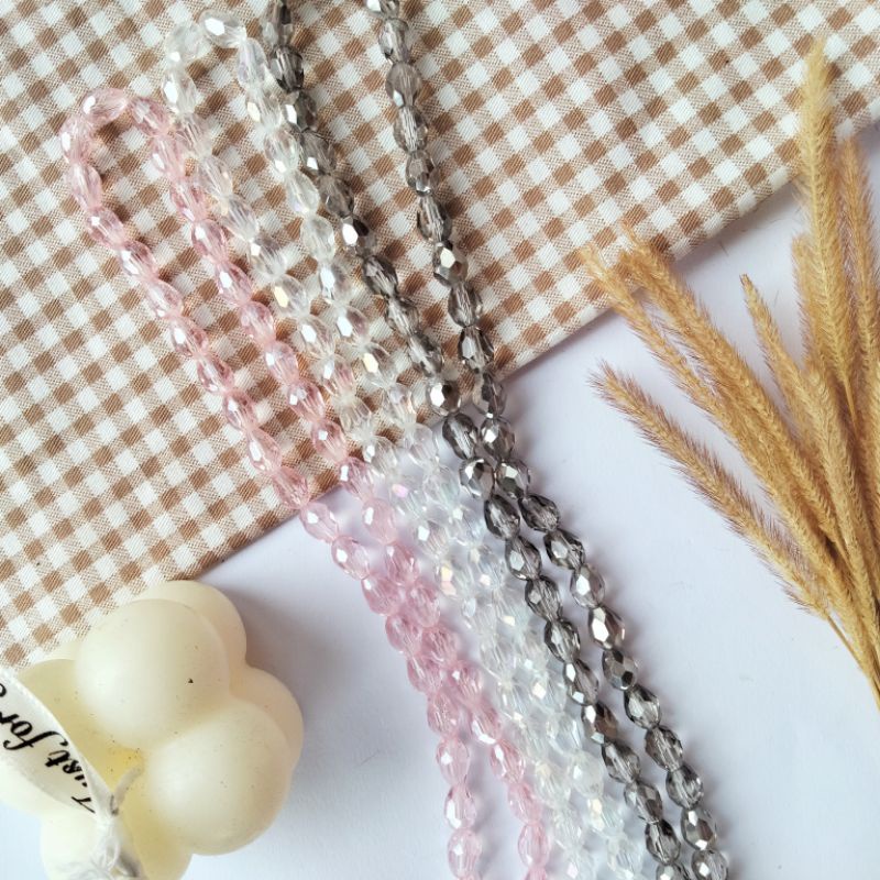 kristal Ceko tetes 6mm kristal Ceko tetes kecil