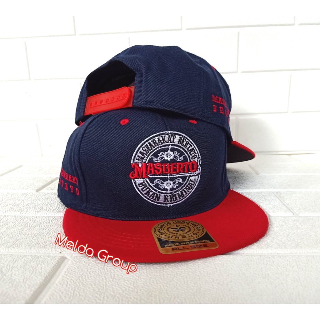 Terlaris Topi Snapback 5 Panel Bordir MASBERTO