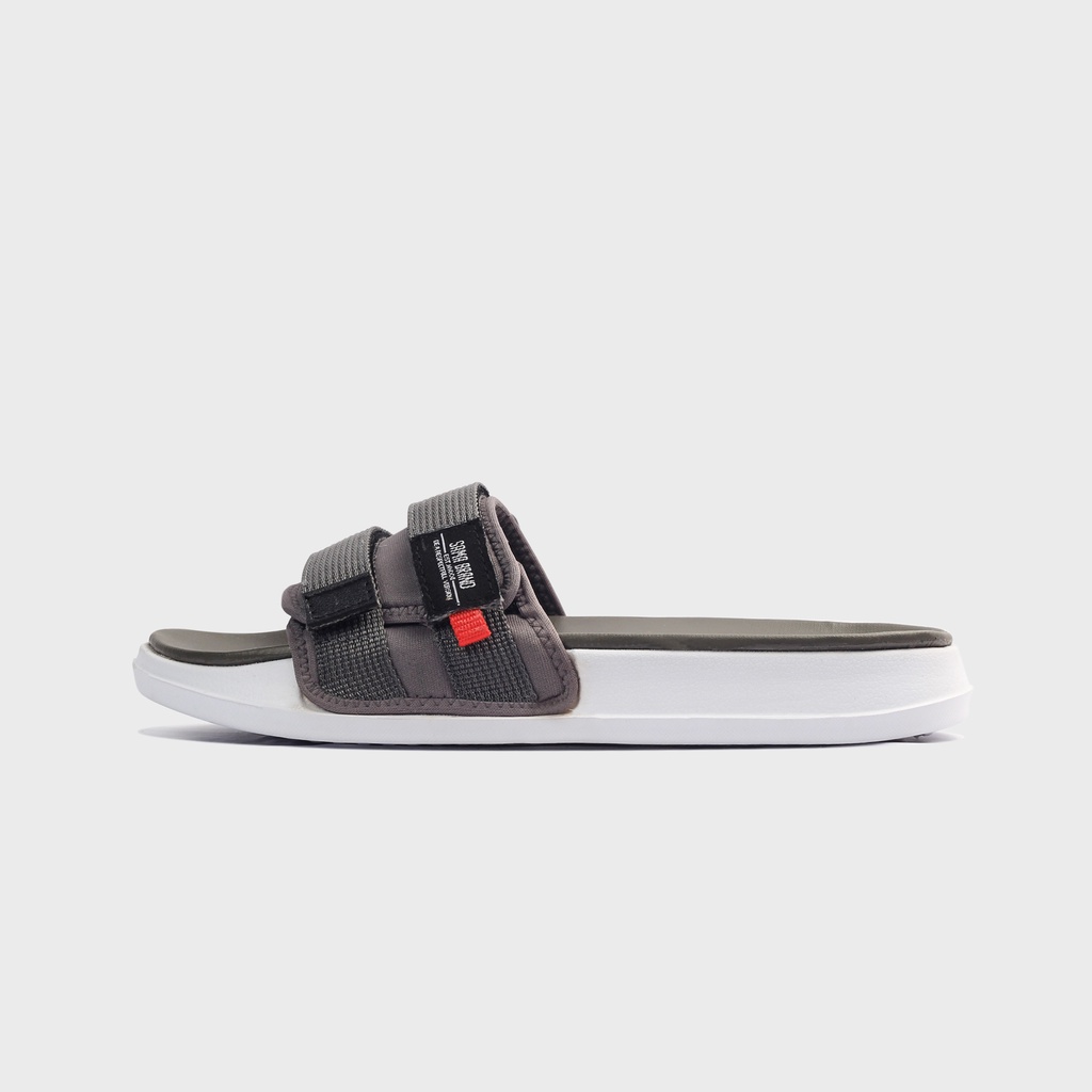 SONA GREY WHITE | Sandal Slide Simple Pria Flip Flop Ringan Slip Slop Sendal Santai Footwear