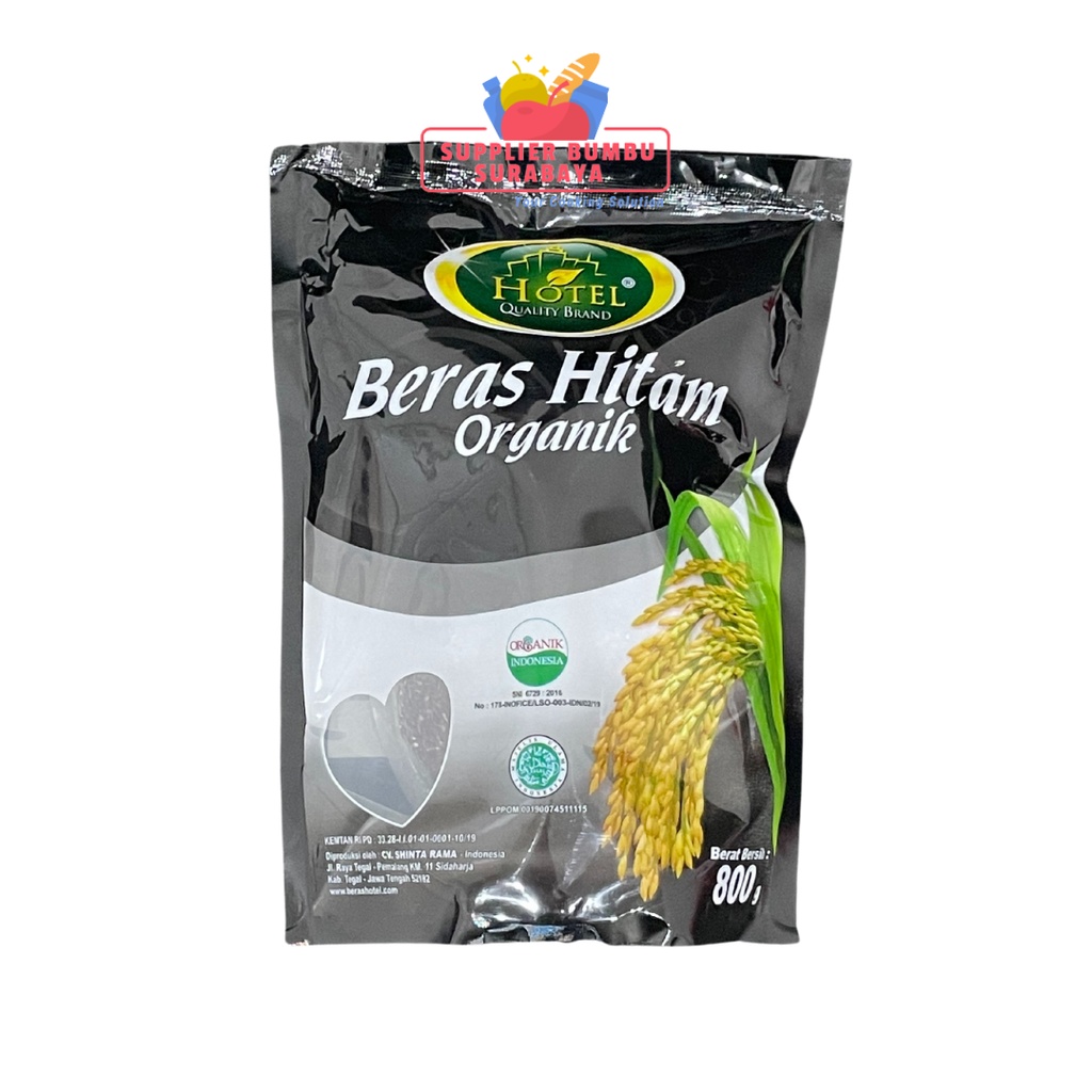 Beras Hotel Hitam Organik Black Rice 800g