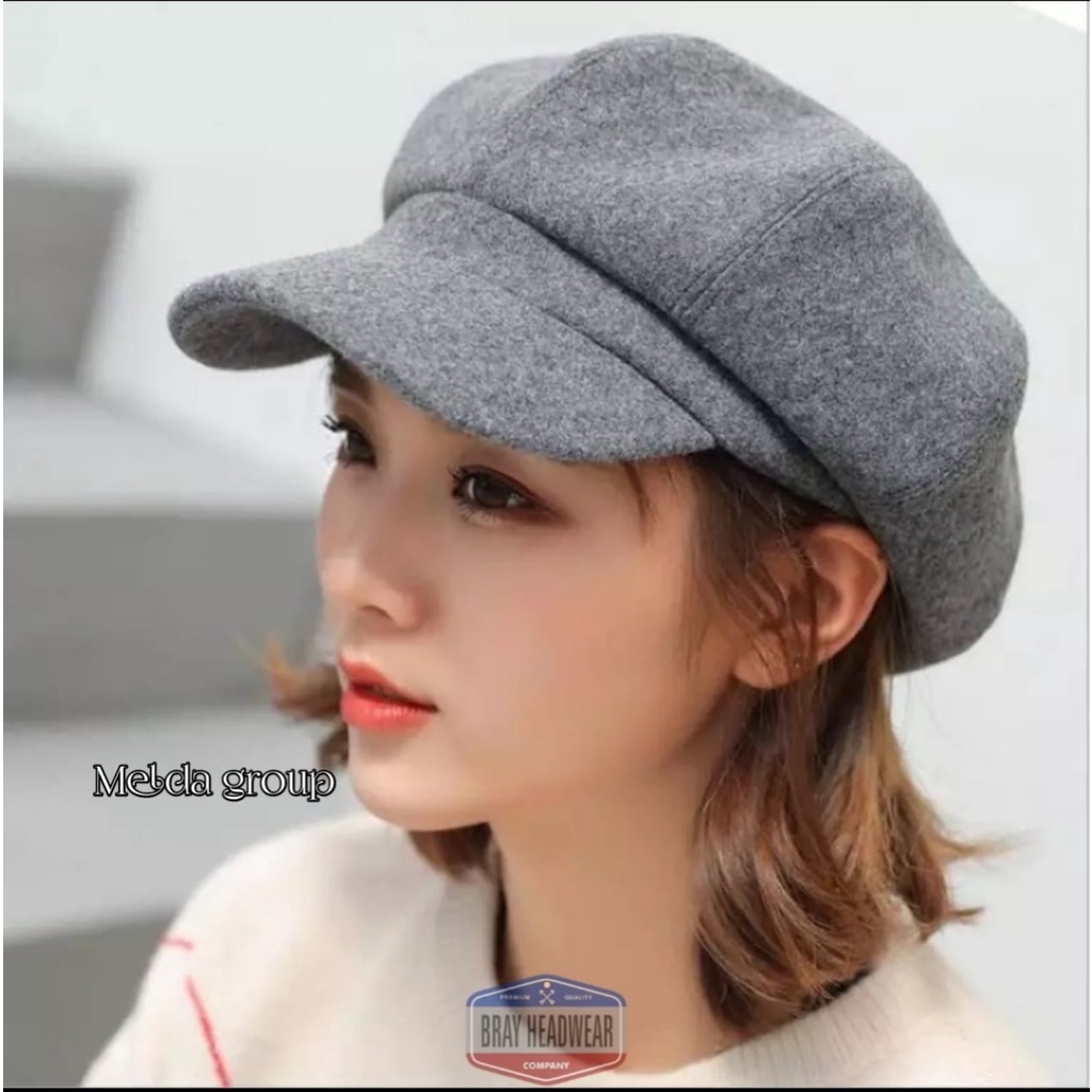 Topi Cap Apolo Polos Newsboy Dewasa Unisex Import Premium Topi Apolo Topi Kekinian Terbaru Simpel