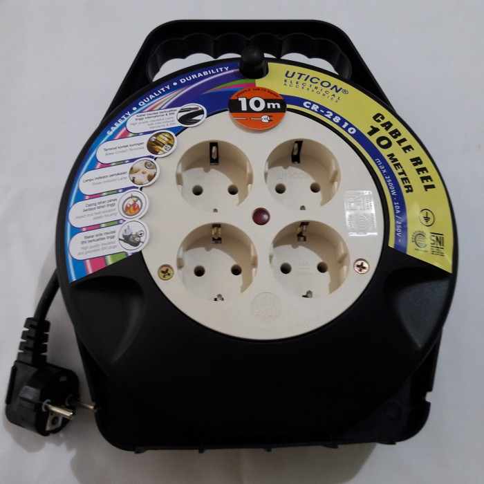 Dijual kabel roll UTICON 10m kabel sambung rol kabel UTICON stop kontak 10m Murah