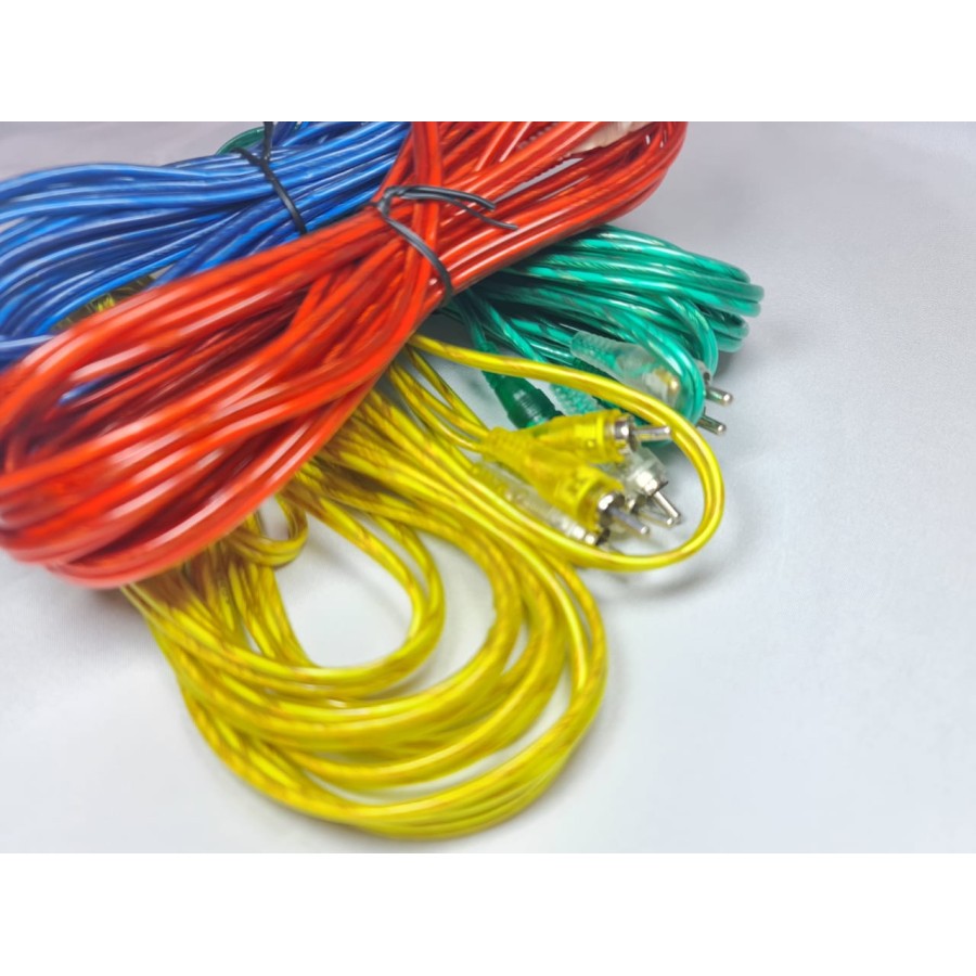 Kabel Aux Audio/RCA Transparan/ kabel audio rca 2 To 2 panjang 1.5mtr/3mtr/5mtr