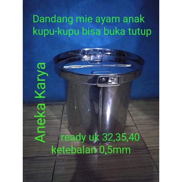 Dandang mie ayam anak kupu kupu stainless steel