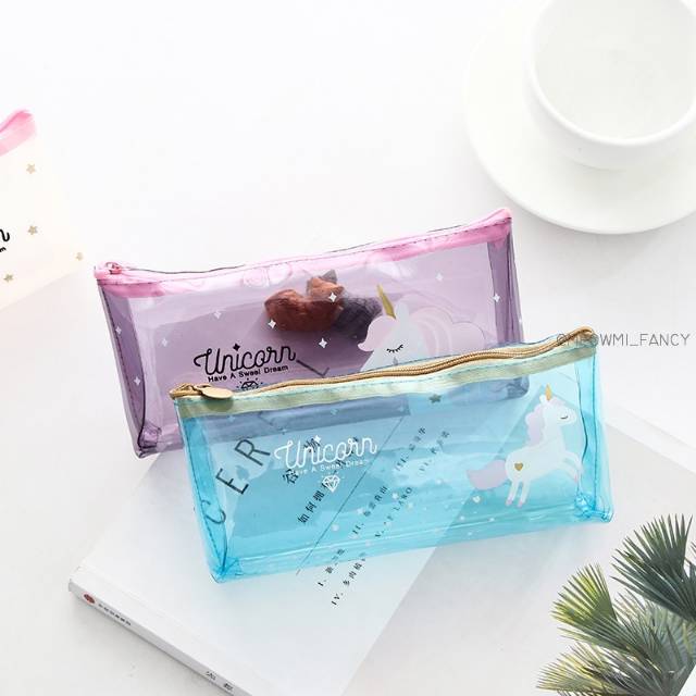 [MEOWMI] Tempat pensil Unicorn Transparan Deam PC0087-7