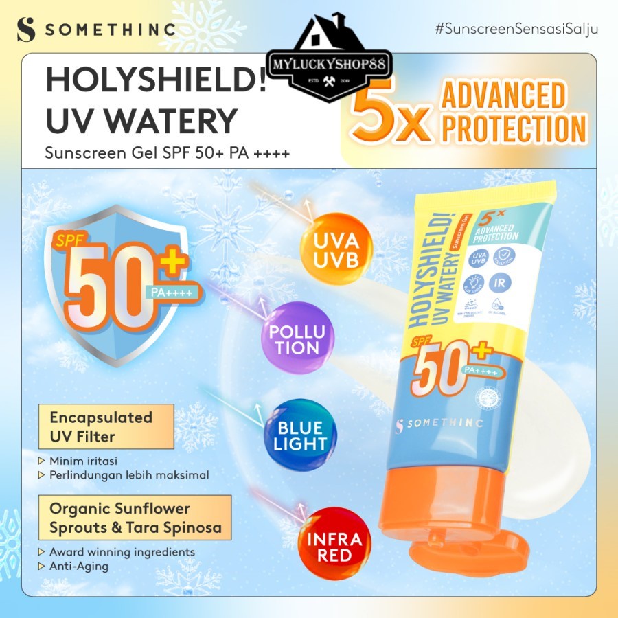 SOMETHINC Holyshield! UV Watery Sunscreen Gel SPF 50+ PA++++ 15gr 50gr