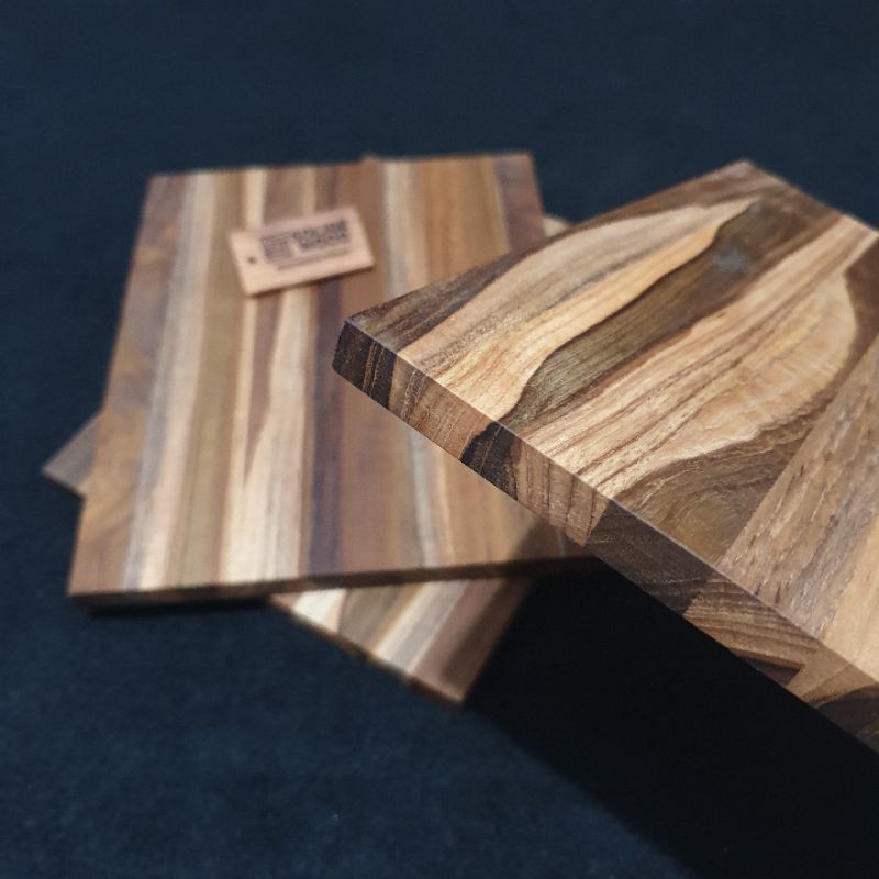 Talenan Solidline kayu JATI 25cm x 18cm telenan potong alas foto dekorasi