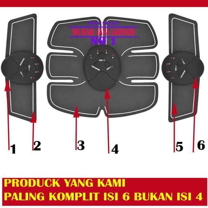 Toko-Alat-Fitness Smart Fitnes Instant Sixpack Body Gym Elektrik Supleman Isi 6 Set Terlengkap