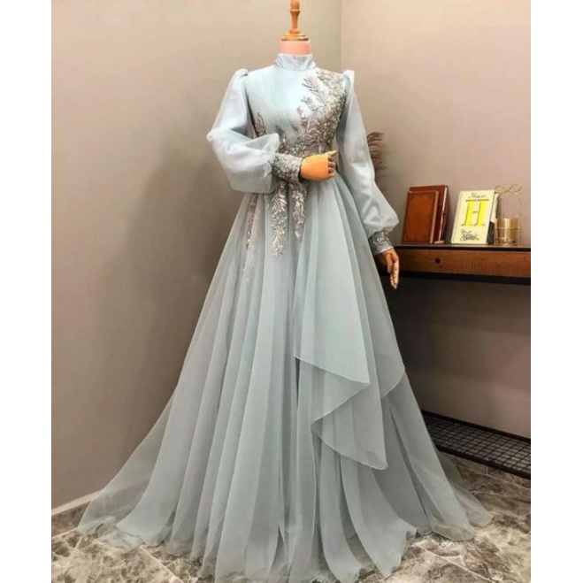 GAUN MEWAH CANTIK ELEGAN / GAUN WEDDING DRESS