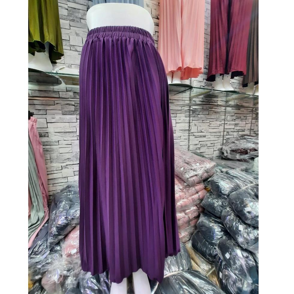 Modern.. ROK PRISKET HYGET SUPER PREMIUM SIZE M-XXL UNGU TERONG FKV