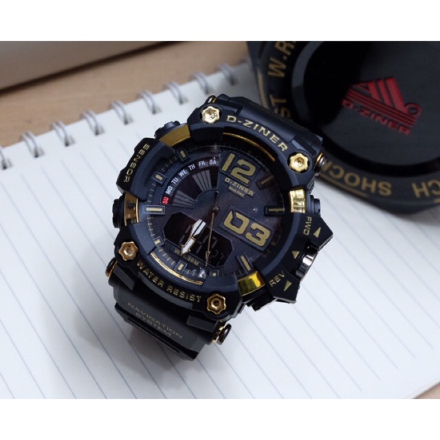 JAM TANGA  GSHOCK GST 210 TALI RANTAI PLAT BESI WARNA KOMPLIT