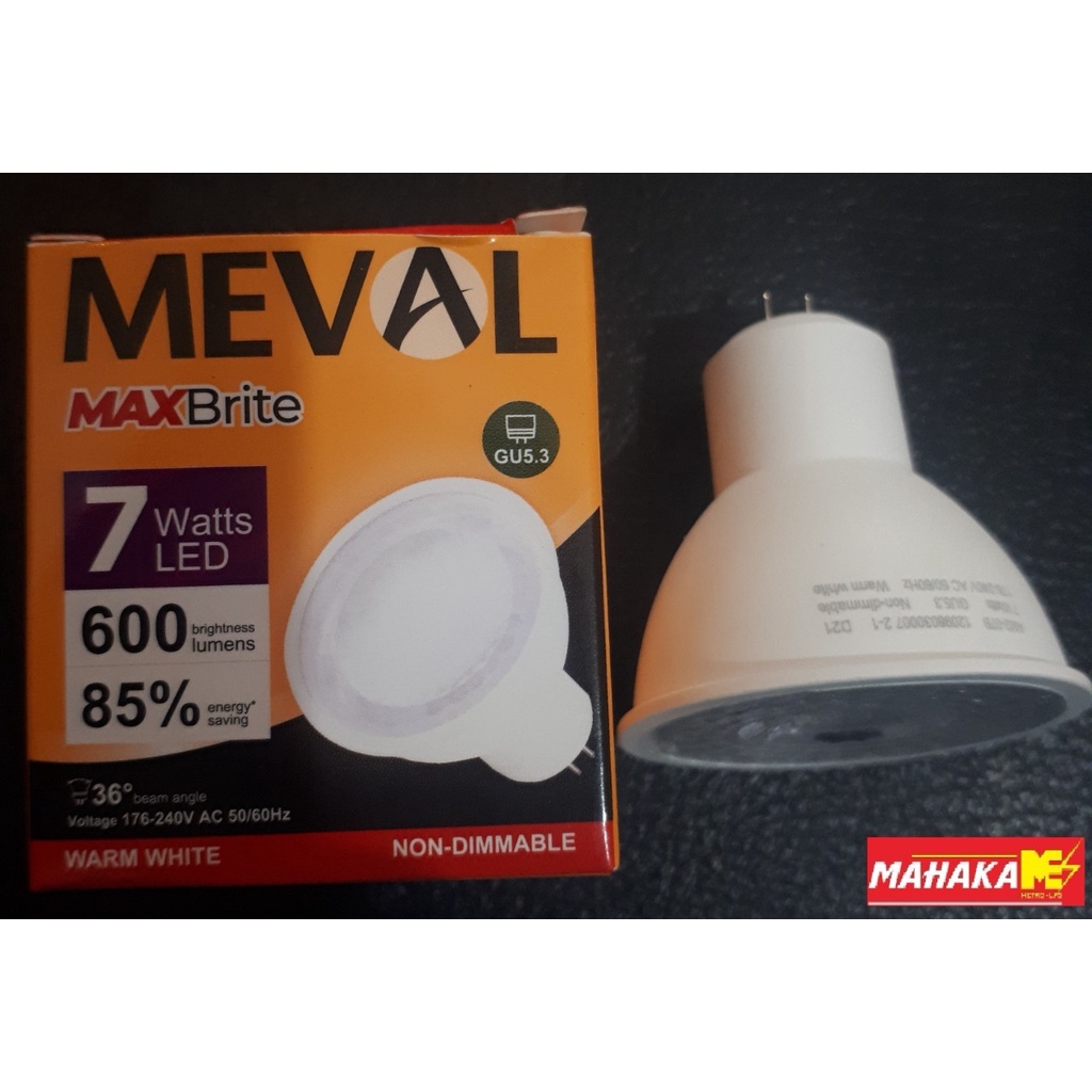 Led MR16 Colok GU5.3 Spot 7W Kuning Meval