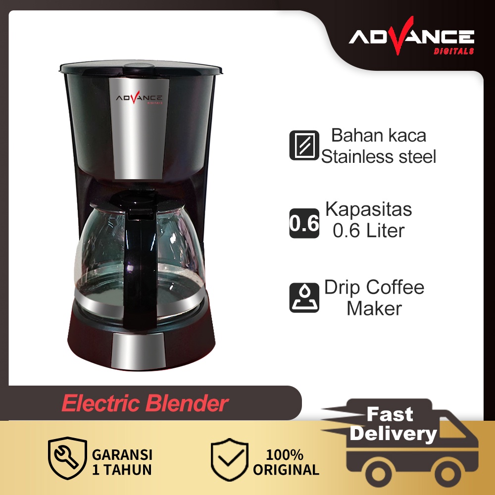 【Ready Stock】Advance Coffee Maker Mesin Kopi CM208A-0.75L / CM218-1.2L / CM228-1.5L  Automatic Coffe Machine