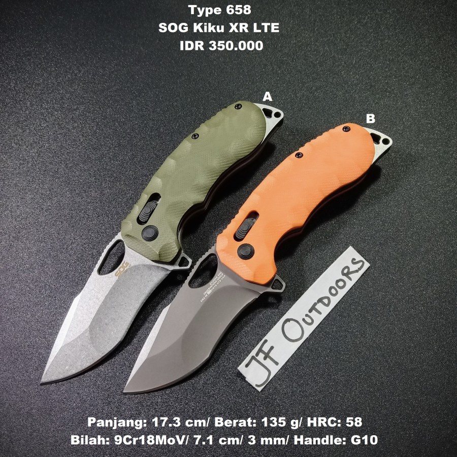 Pisau EDC Outdoor Camping SOG Kiku XR LTE Axis Flipper