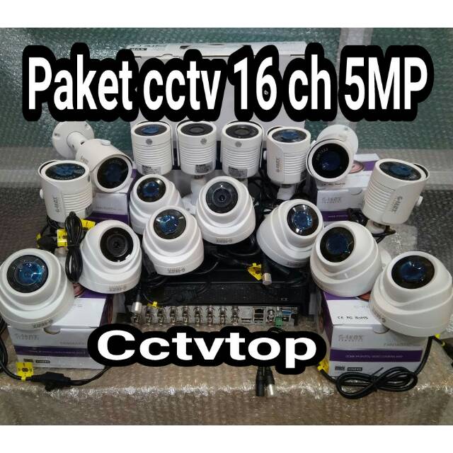 Paket cctv 16 ch glenz 5mp full hd 2560p murah tanpa hardisk