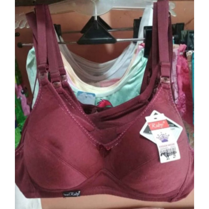 sport bra bh venna/ruby tanpa busa tanpa kawat ukuran 34-42