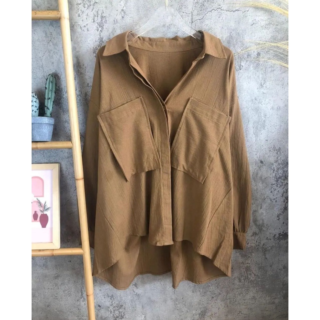 ALICE TOP BLOUSE MC CRINKLE LD 120 CM PB 72 CM KANCING AKTIF / BUSUI Blouse Kekinian OOTD   BAJU ATASAN BLOUSE MODEL SIMPLE DAN ELEGAN BAJU  BLOUSE 2022