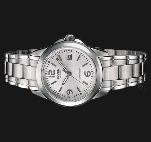 Casio Ltp 1215a 7adf Enticer Ladies White Dial Stainless Steel Shopee Indonesia